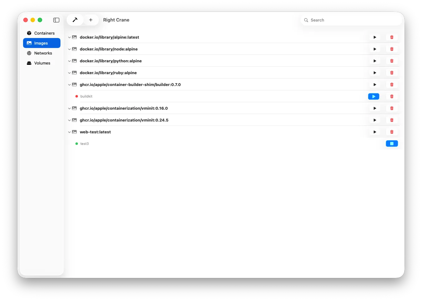 Images view with full image library